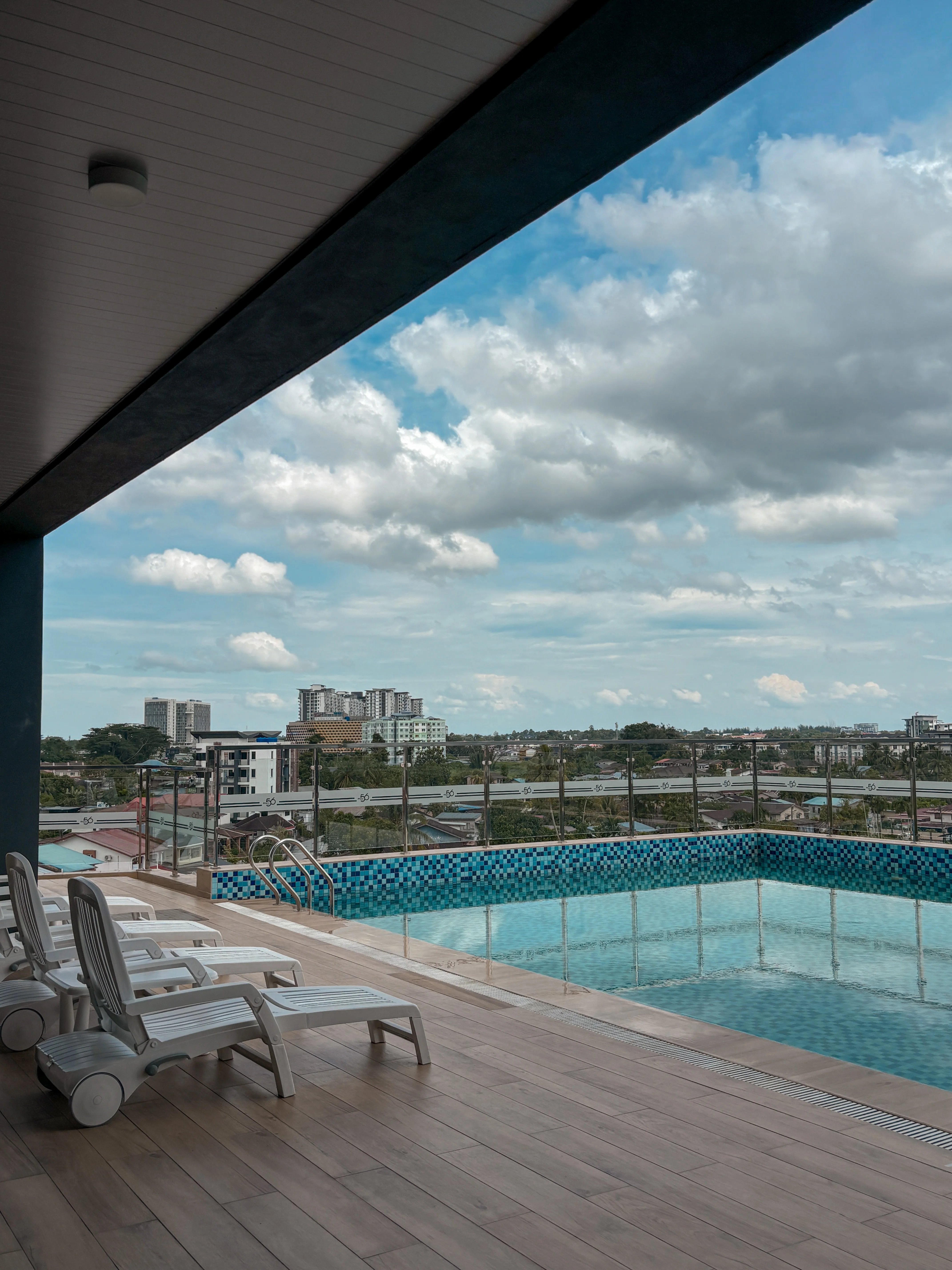 Rooftop swimming pool photo at 56 Hotel Kuching