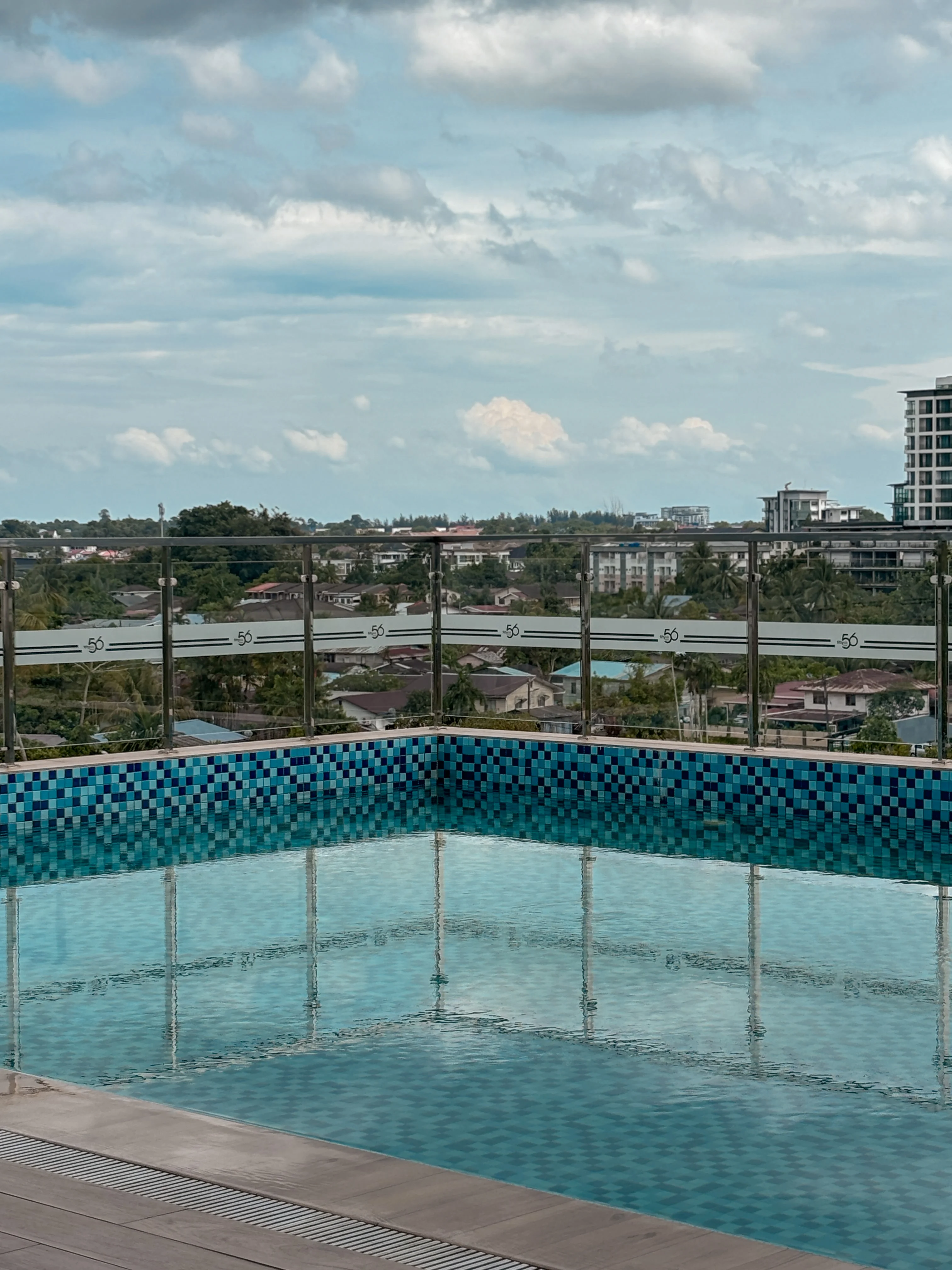 Rooftop swimming pool photo at 56 Hotel Kuching