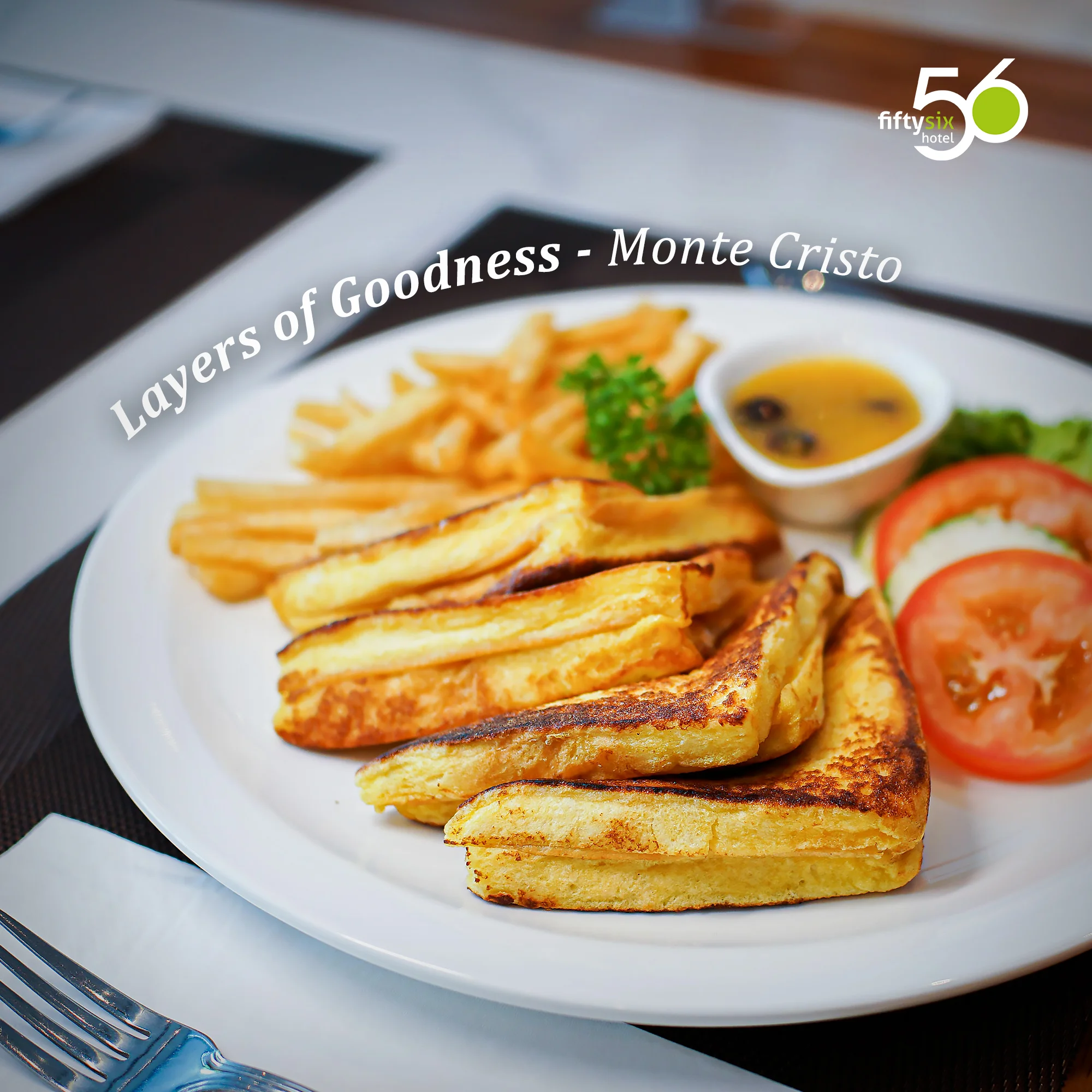 Monte Cristo sandwich served at 56 Cafe